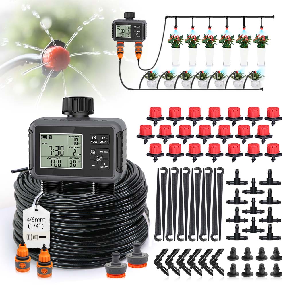Smart Garden Sprinkler - Dual Zone Independent Display LCD Garden