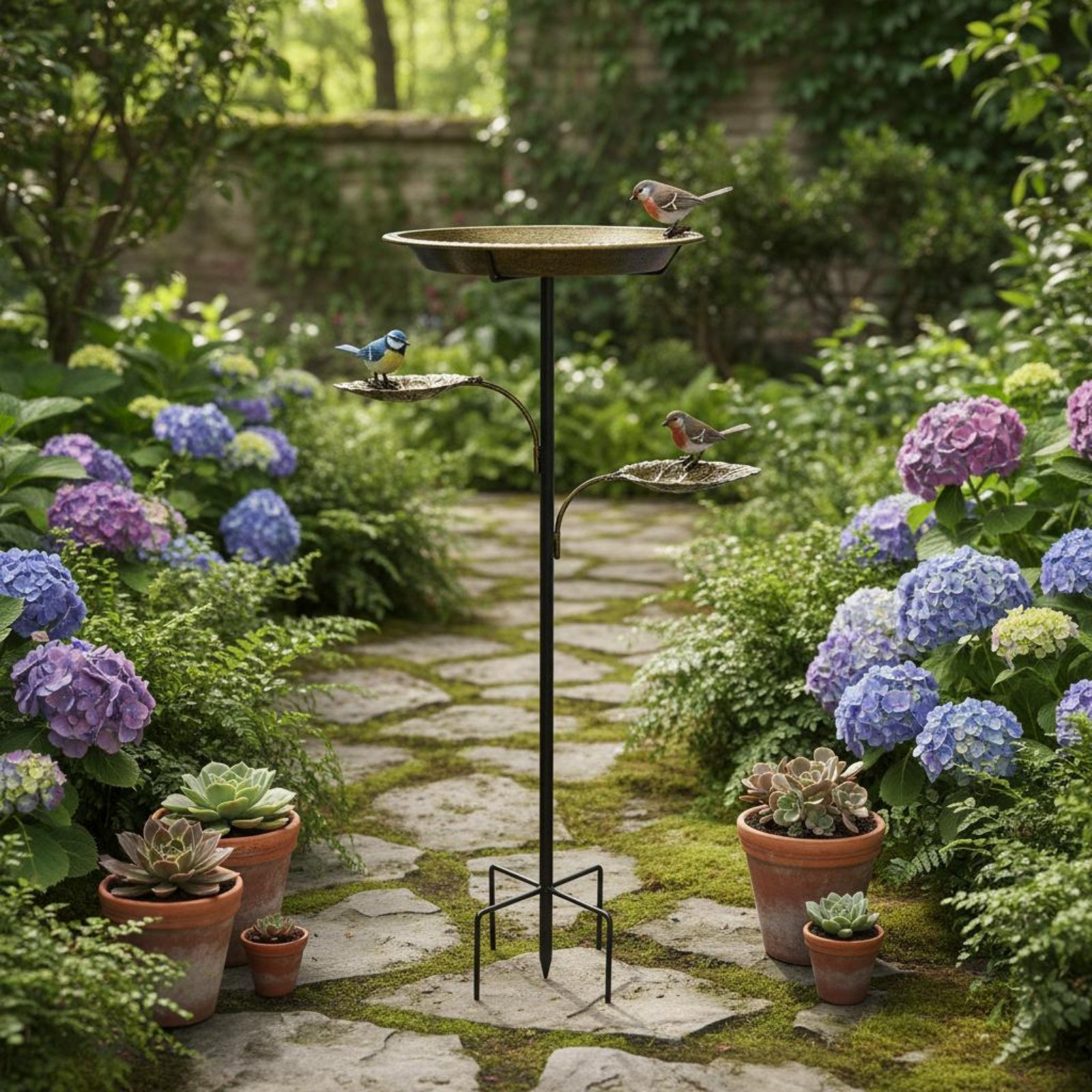 Metal Avian Bath Stake Wrought - Garden Weather Station 评论和价格