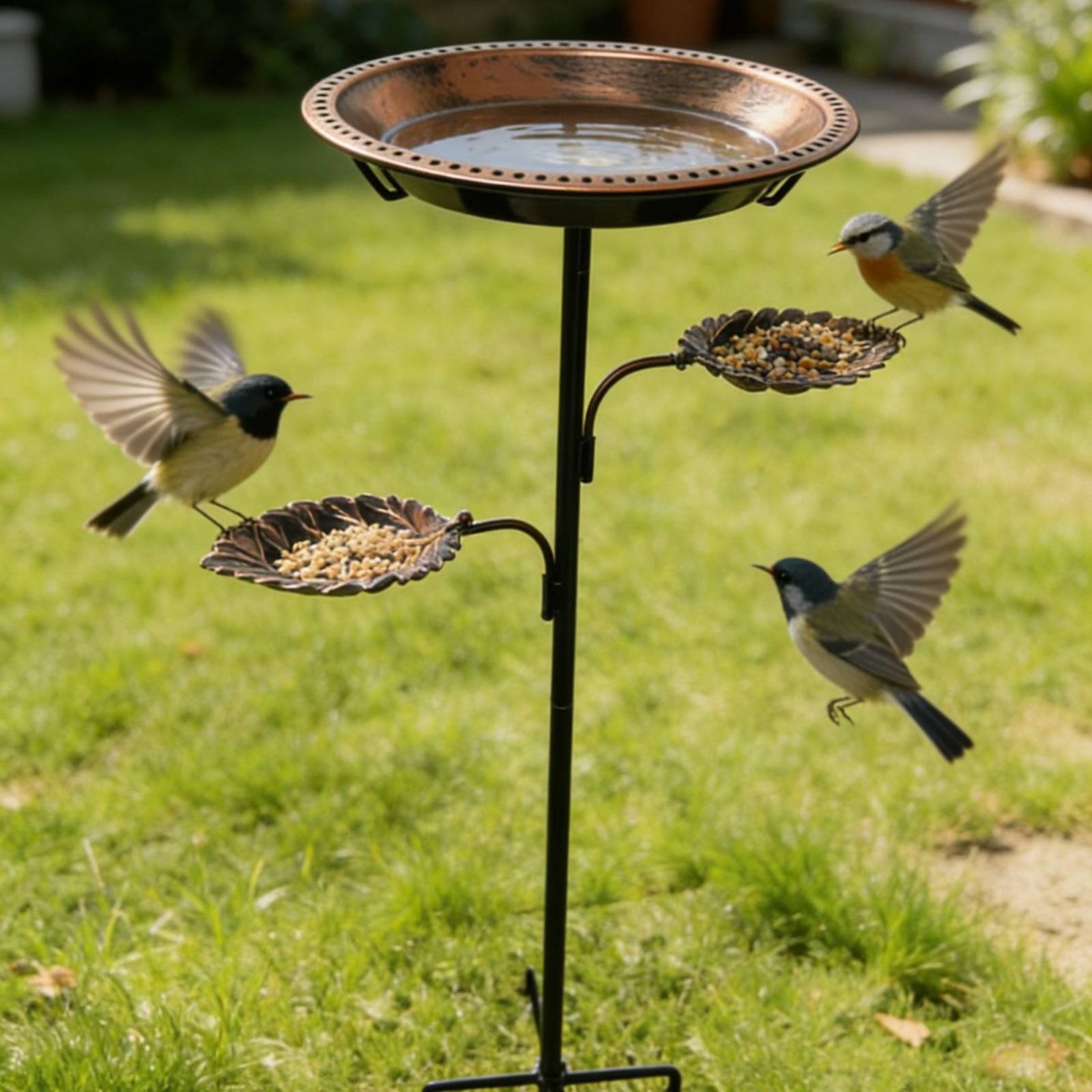 Metal Avian Bath Stake Wrought - Garden Weather Station 评论和价格