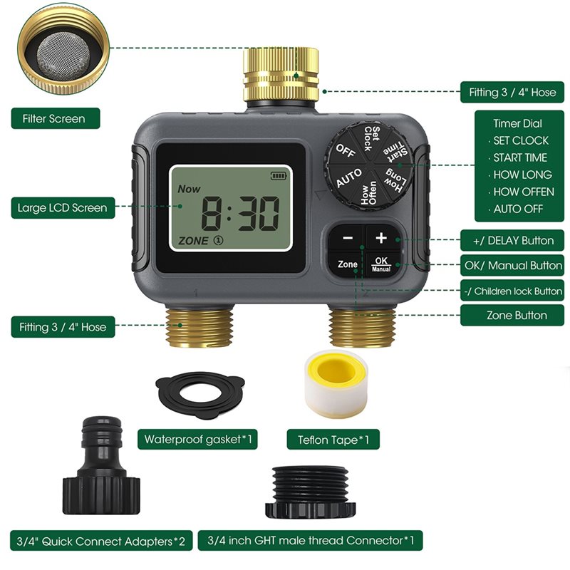 AY14 -Dual Outlets Automatic I - Smart Garden Valve 评论和价格