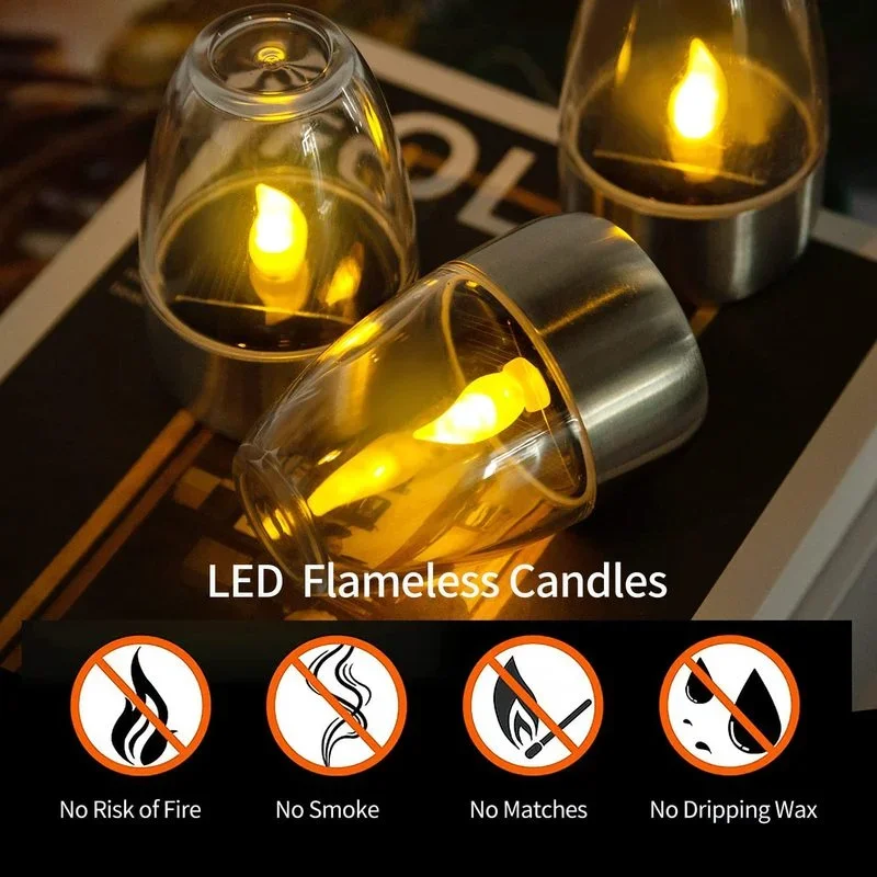 Solar Powered Flameless Candle - Smart Garden Light Camera 评论和价格