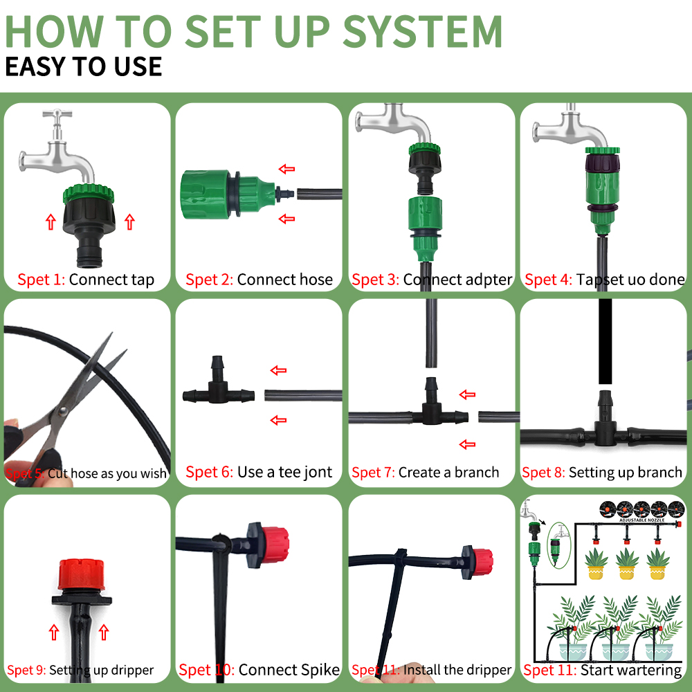 Micro Drip Irrigation System P - Smart Garden Project 评论和价格