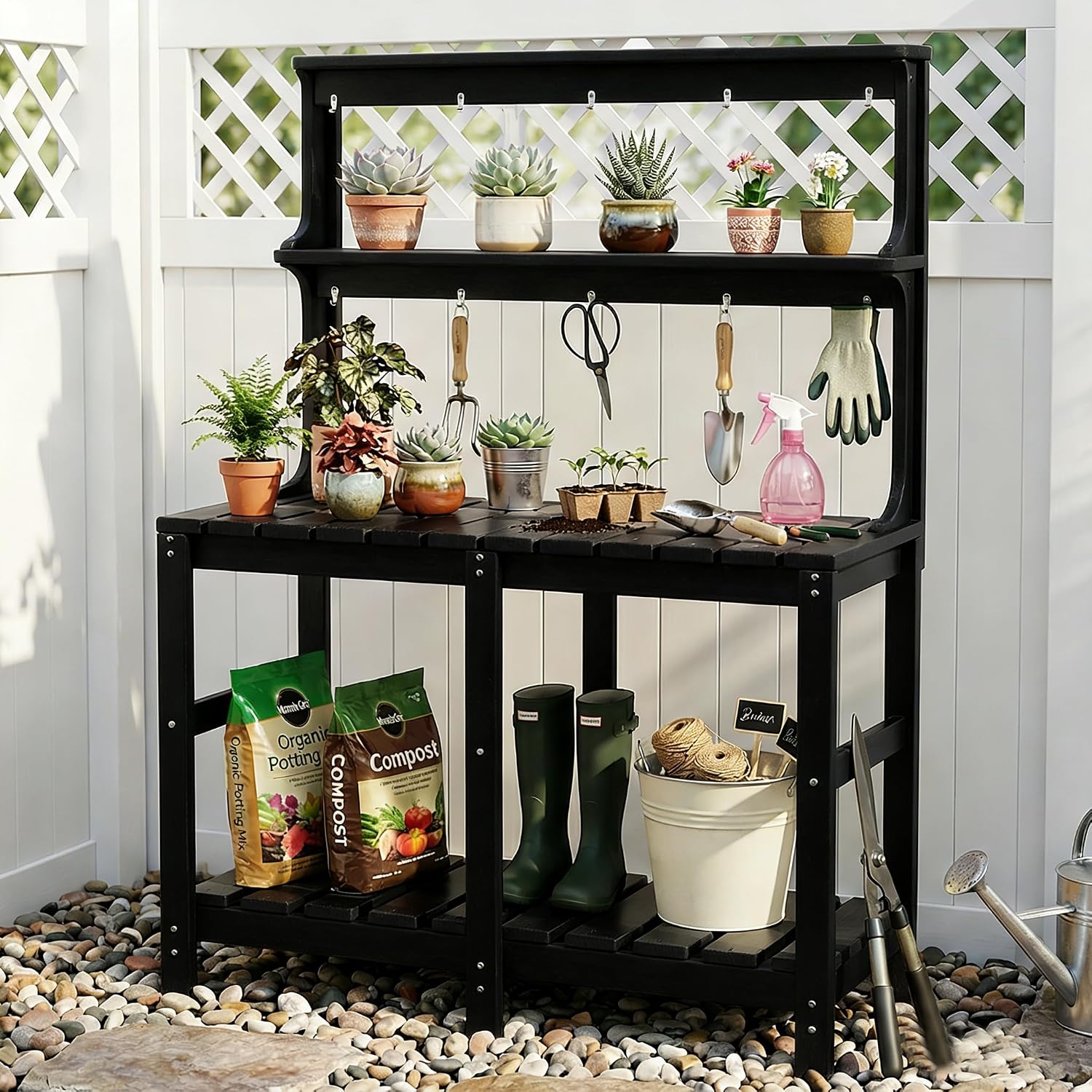 All Weather HDPE Potting Table - Garden Weather Station 评论和价格