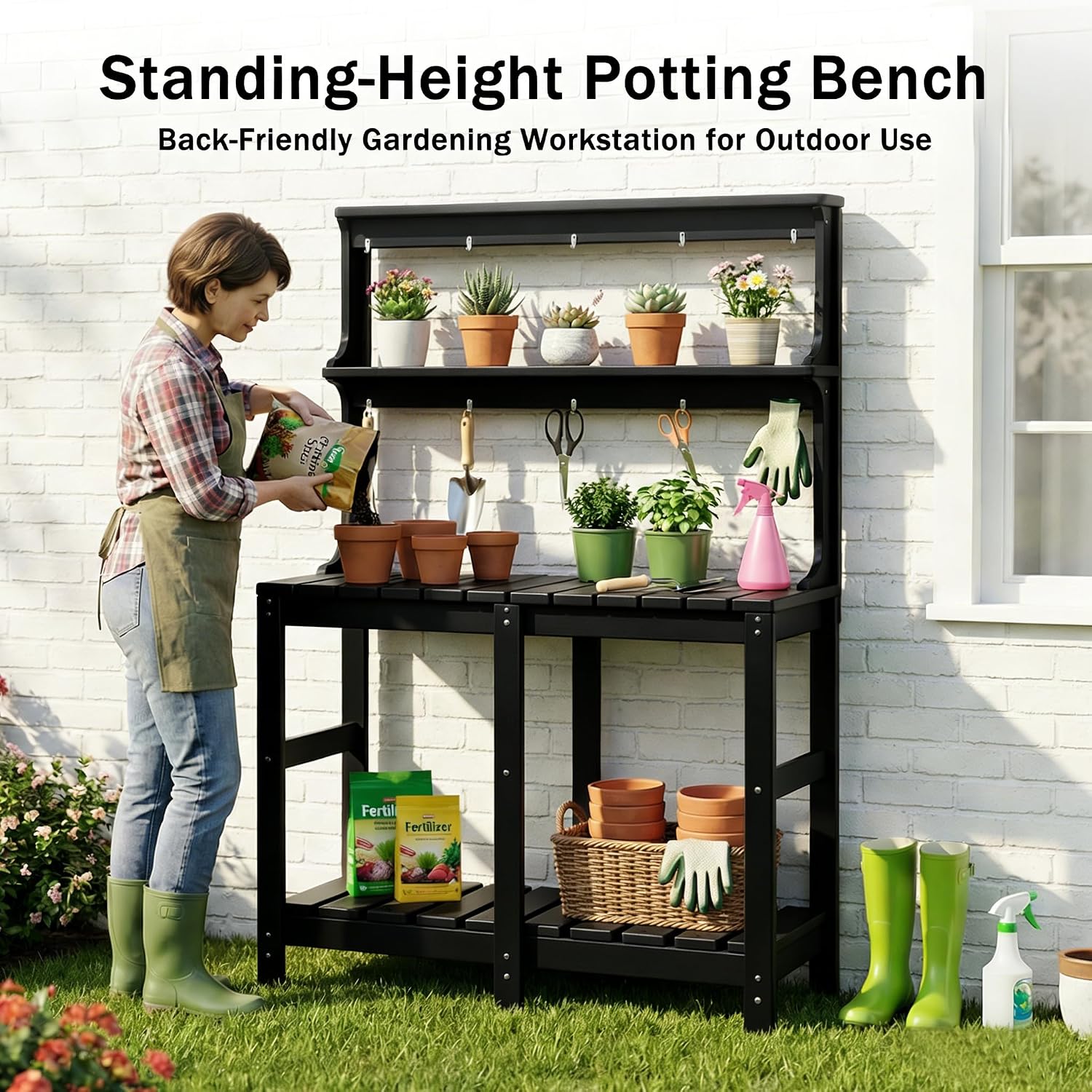 All Weather HDPE Potting Table - Garden Weather Station 评论和价格