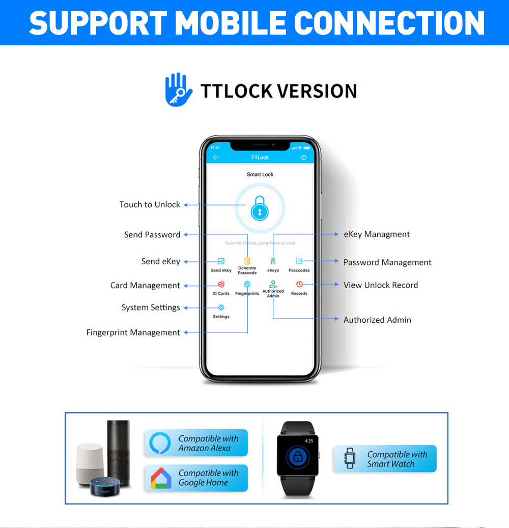 TTLOCK APP Outdoor Smart Lock  - Smart Garden Gate Lock 评论和价格