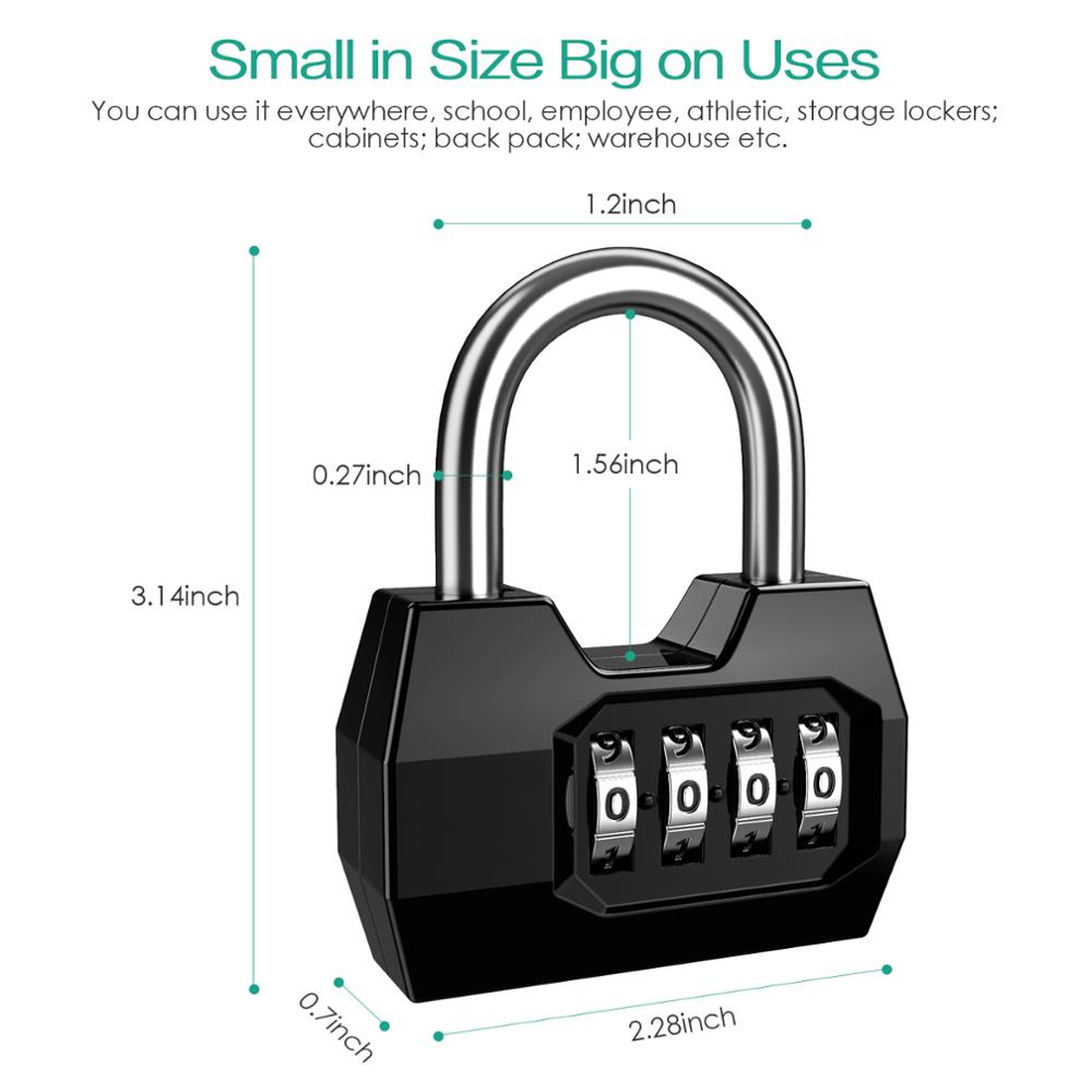 ORIA Combination Padlock 4-Dig - Smart Garden Gate Lock 评论和价格