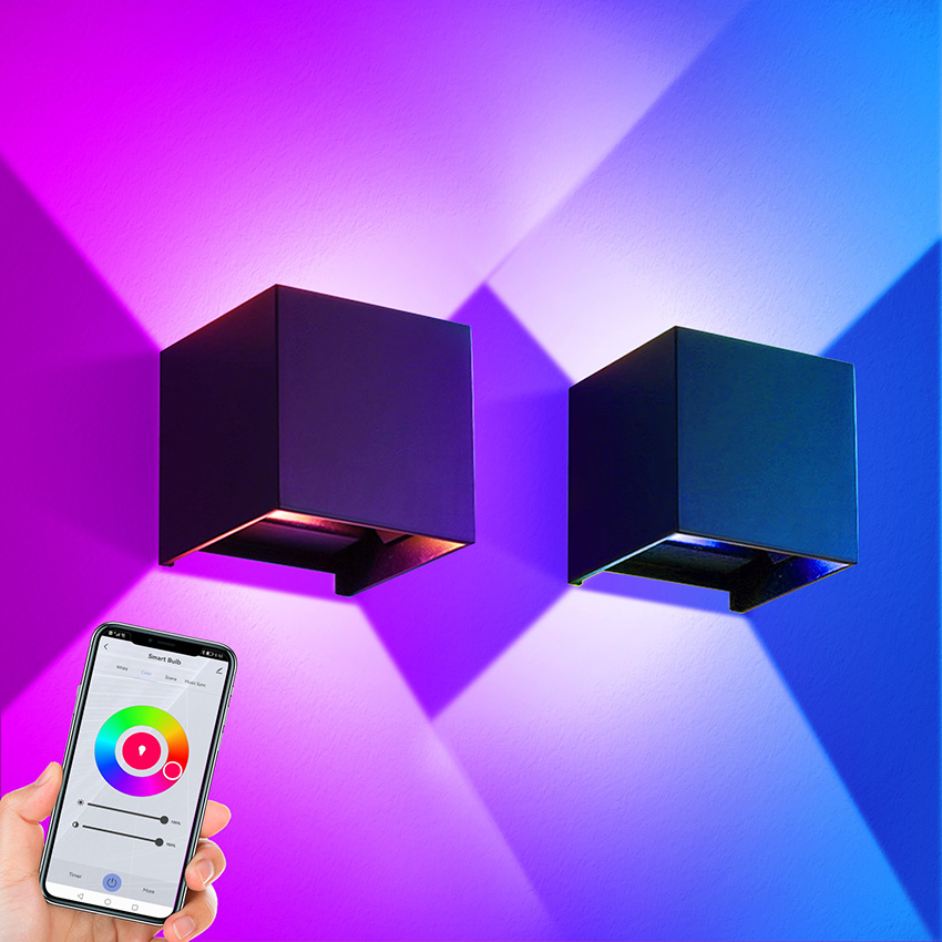 12W LED Outdoor Wall Light RGB - Smart Zigbee Garden Light 评论和价格