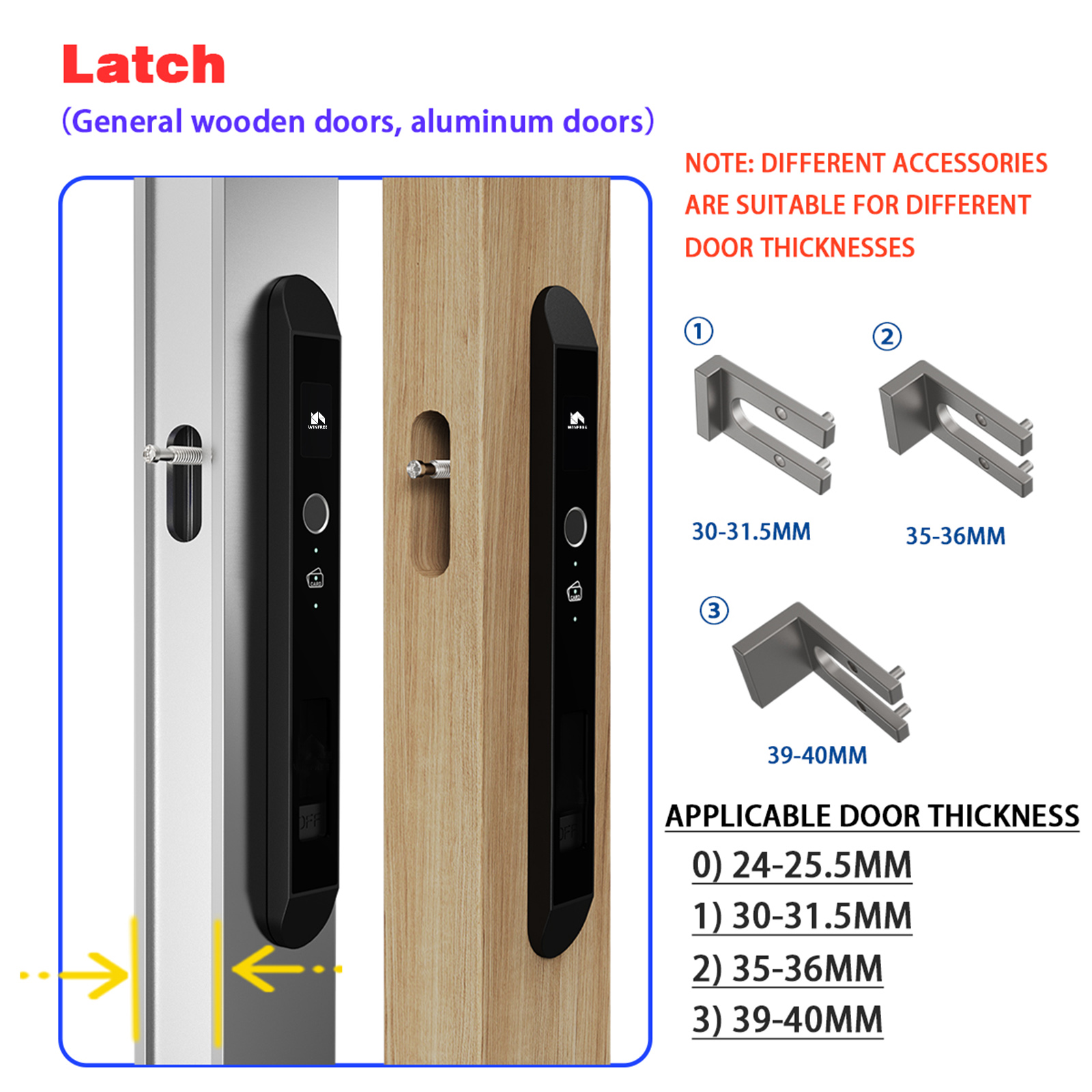 WINFREE Smart Slim Door Lock T - Smart Garden Gate Lock 评论和价格