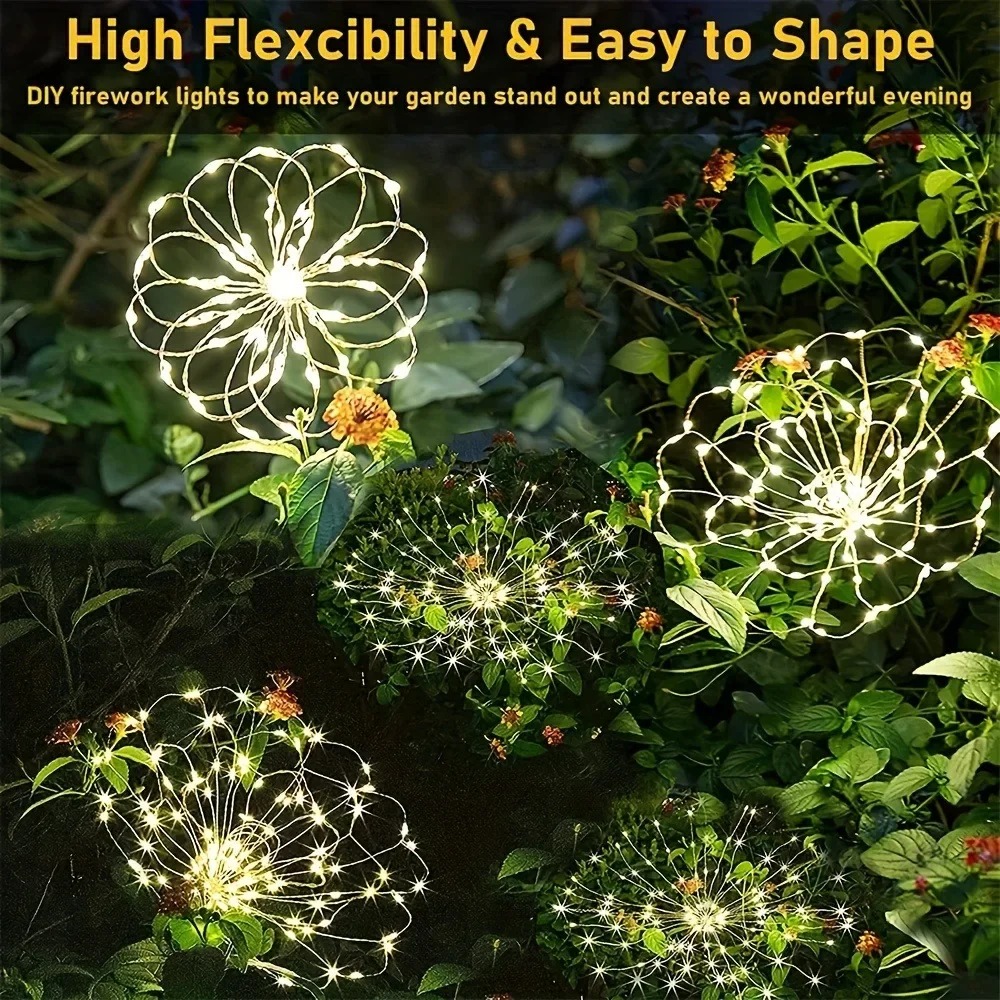 Solar LED Firework Fairy Light - Smart Garden Light Camera 评论和价格
