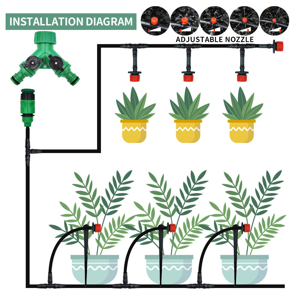 Greenhouse 15M-30M DIY Drip Ir - Smart Garden Project 评论和价格