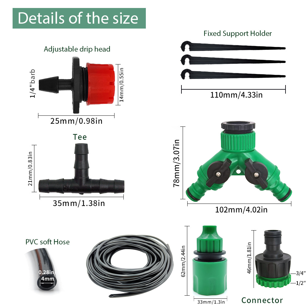 Greenhouse 15M-30M DIY Drip Ir - Smart Garden Project 评论和价格