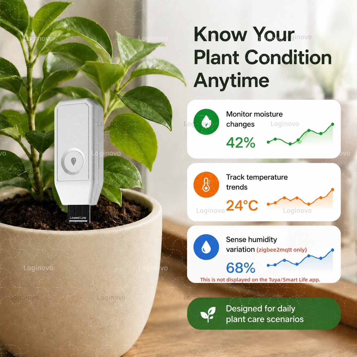 TUYA Zigbee Soil Tester Moistu - Smart Garden Home Assistant 评论和价格