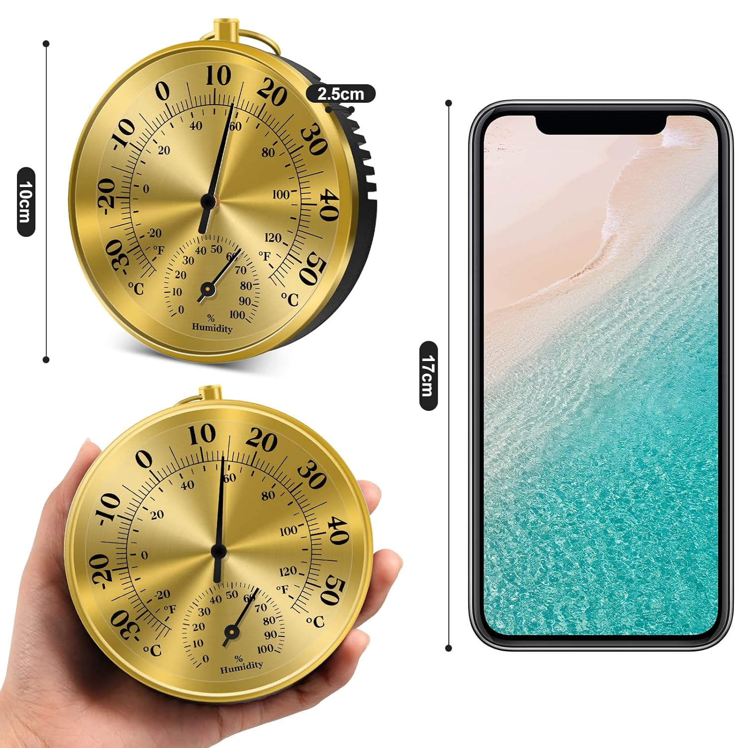 10CM Wall Thermometer Hygromet - Garden Weather Station 评论和价格