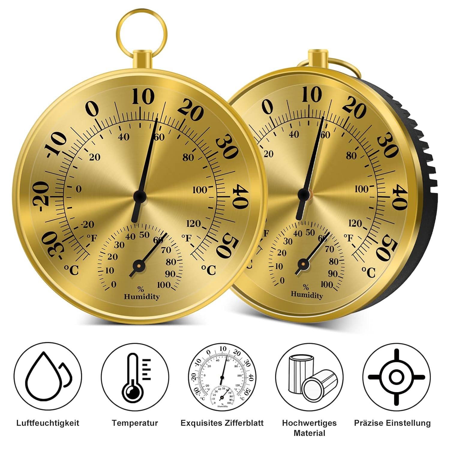 10CM Wall Thermometer Hygromet - Garden Weather Station 评论和价格