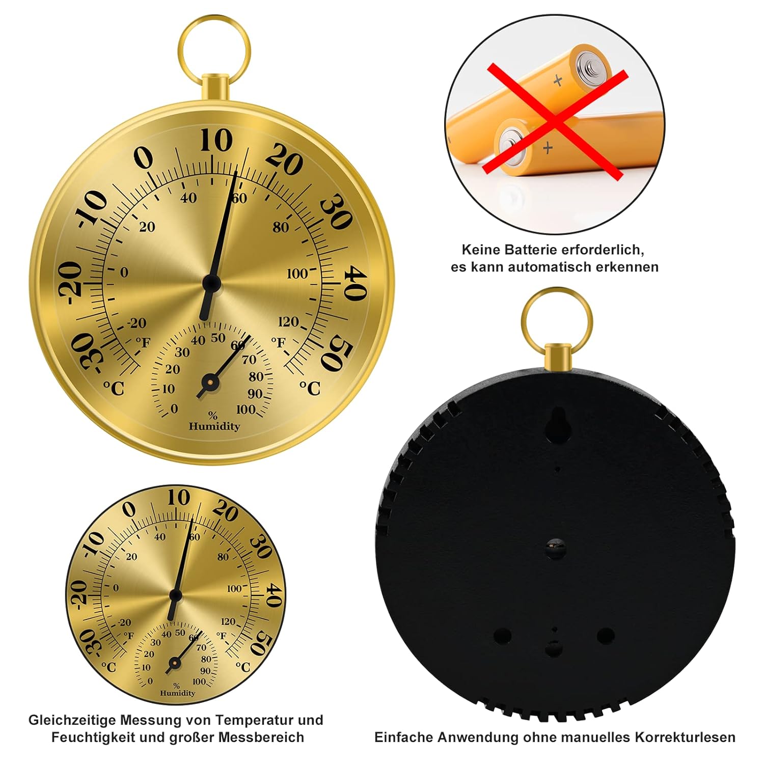10CM Wall Thermometer Hygromet - Garden Weather Station 评论和价格