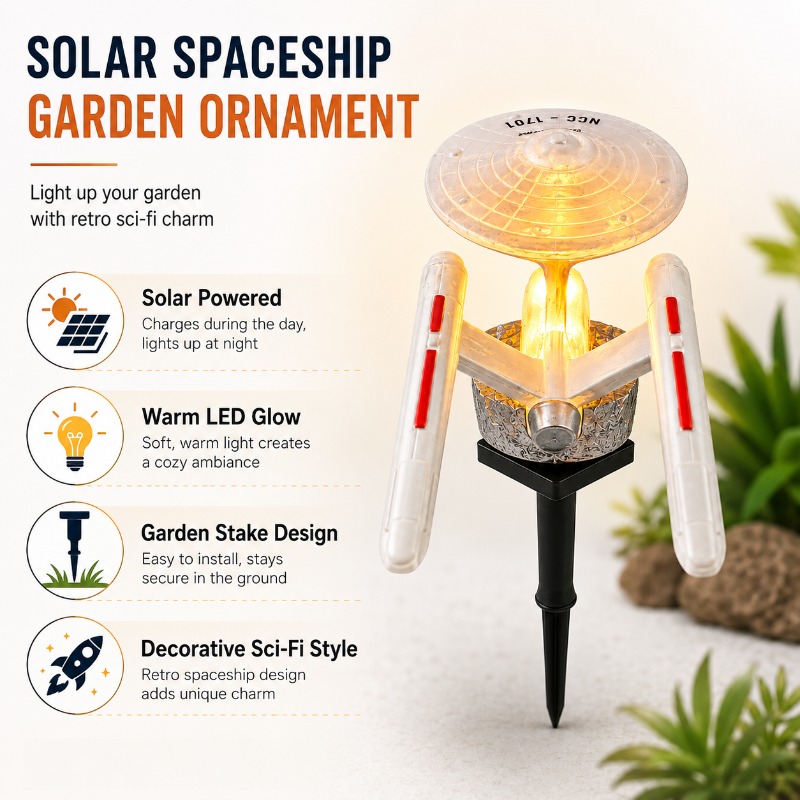 Star Trek USS Enterprise Solar - Smart Garden Light Camera 评论和价格