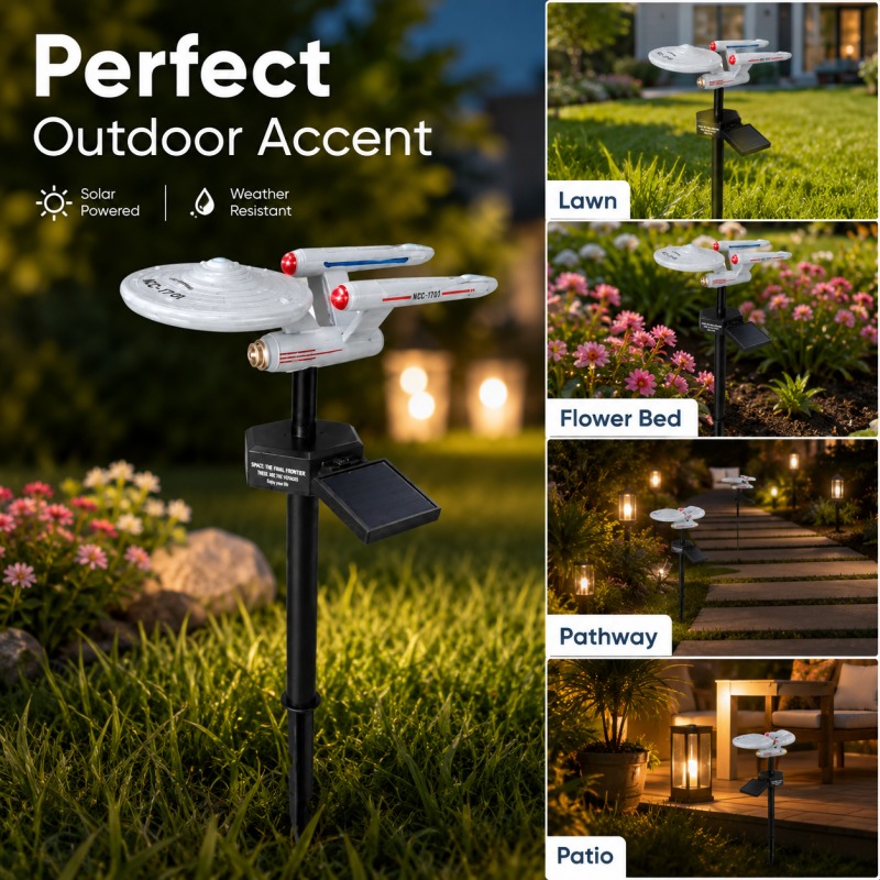 Star Trek USS Enterprise Solar - Smart Garden Light Camera 评论和价格