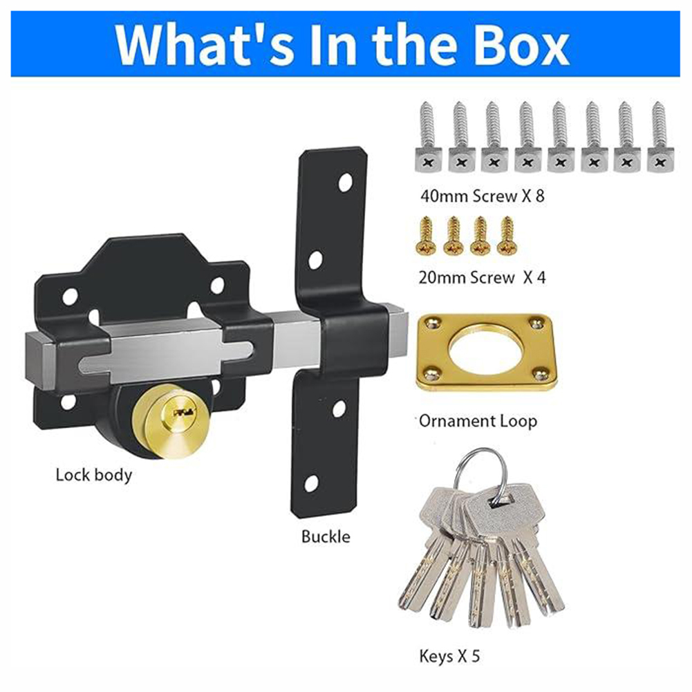 Barn Door Lock,Garage Gate Loc - Smart Garden Gate Lock 评论和价格