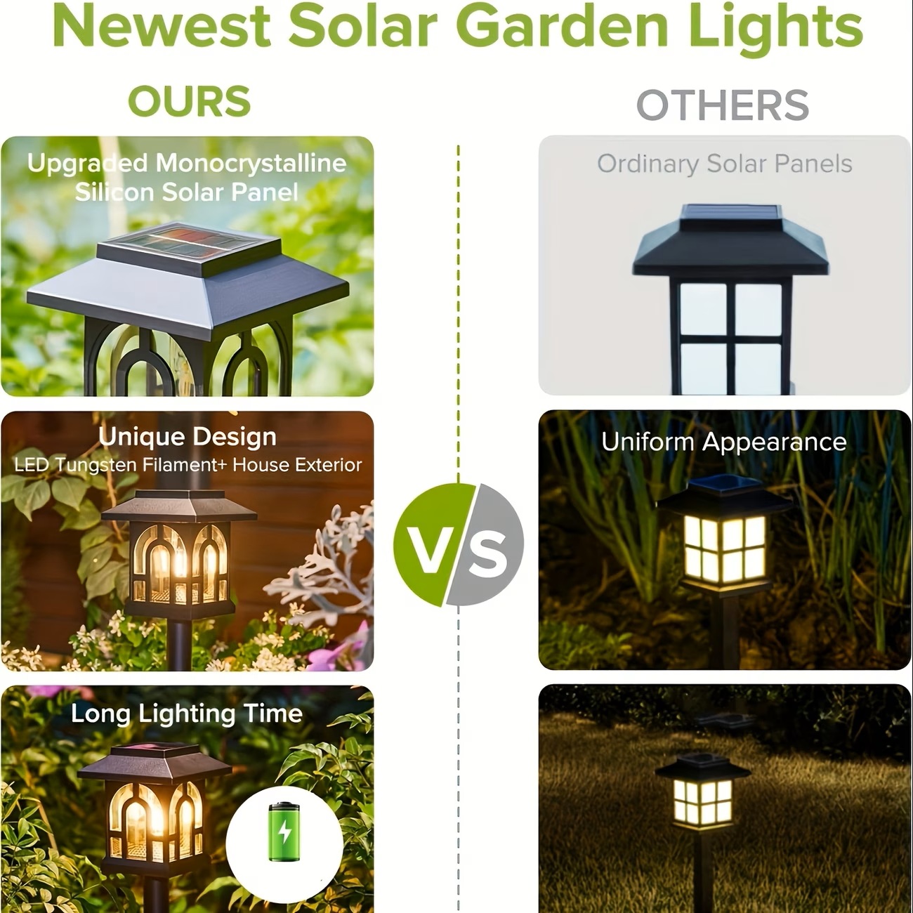 10Pack Solar Pathway Light Out - Smart Garden Lighting System 评论和价格