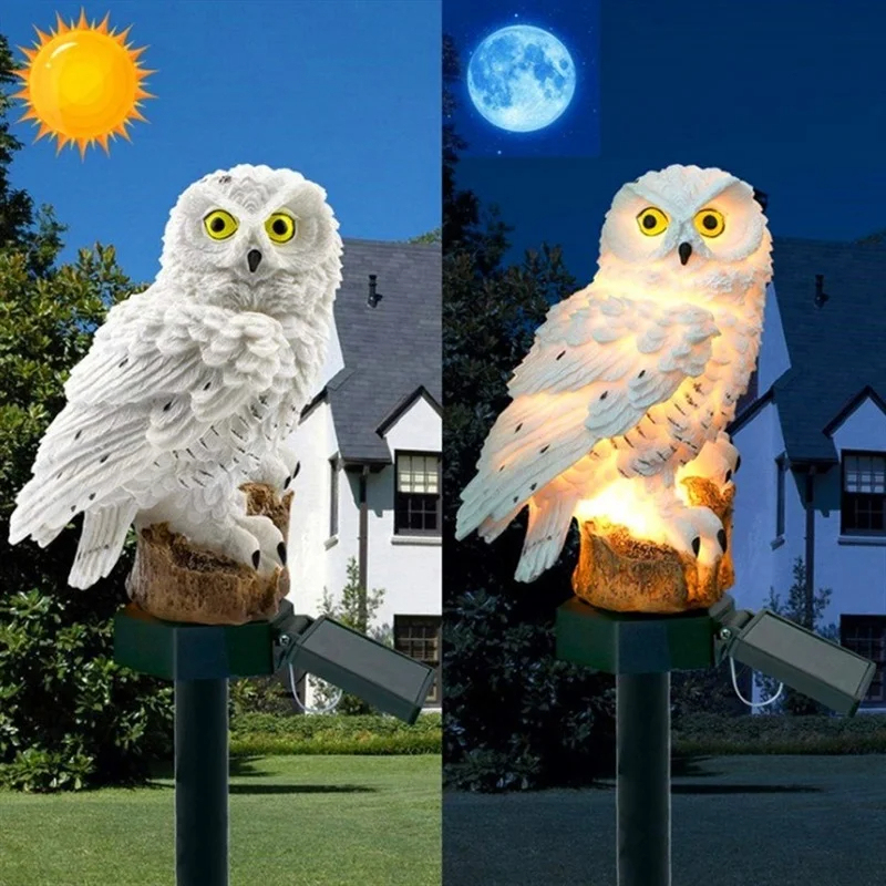 Solar Owl Statue Garden Light  - Smart Garden Light Camera 评论和价格