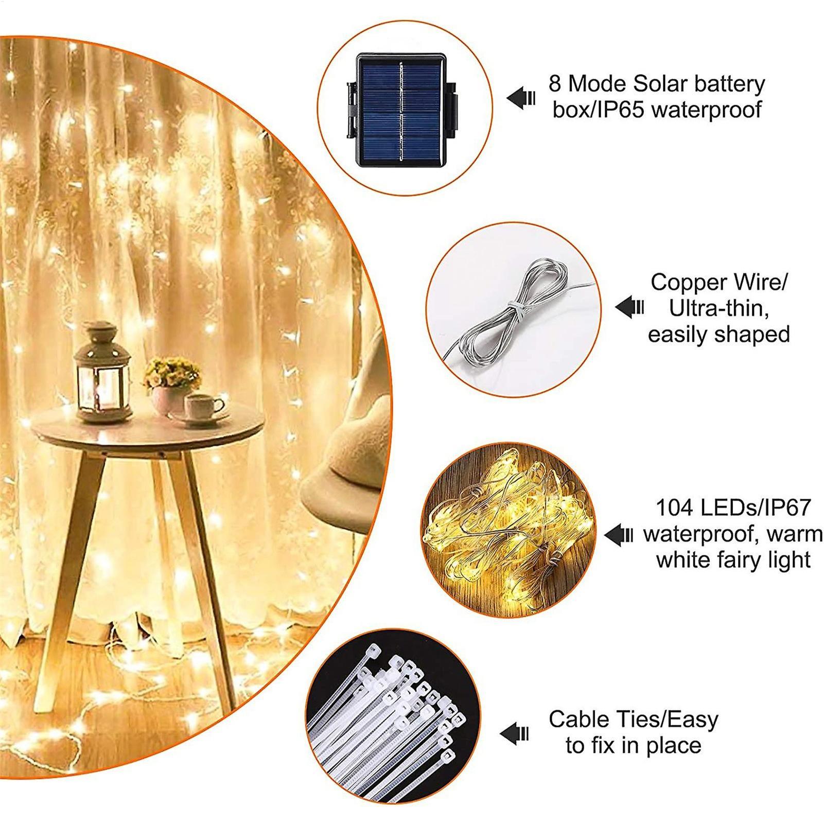 Solar Umbrella String Light 10 - Smart Garden Light Camera 评论和价格