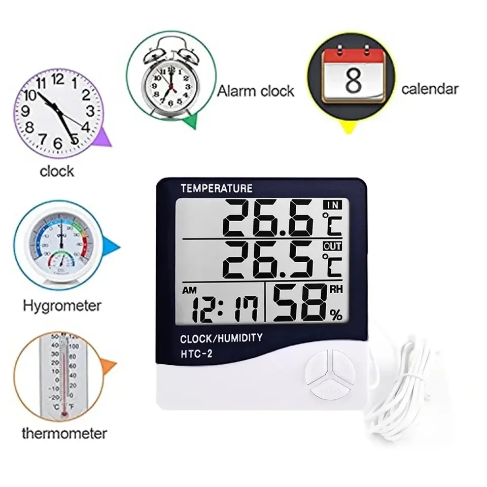 Indoor LCD Digital Thermometer - Garden Weather Station 评论和价格