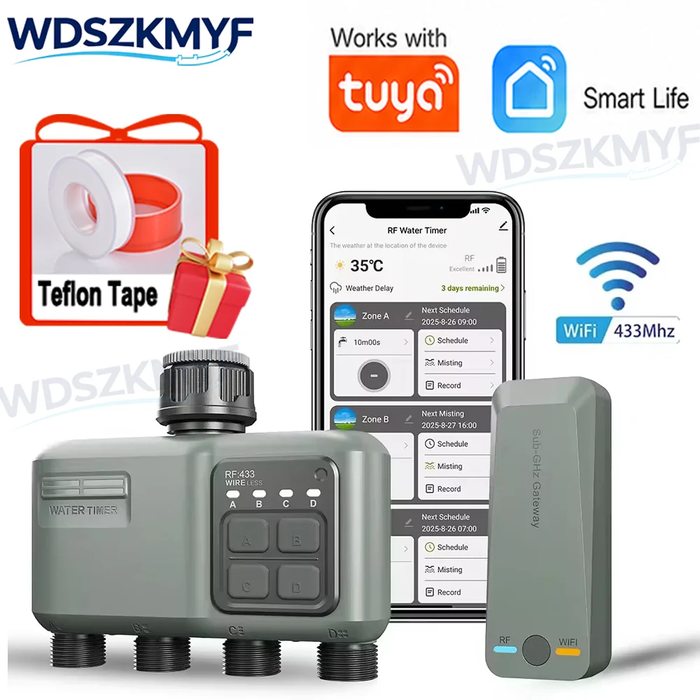 WiFi RF433 Smart Garden Sprink - Smart Garden Valve 评论和价格