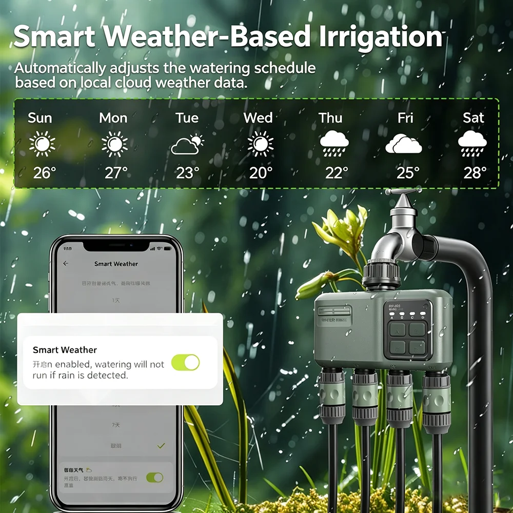 WiFi RF433 Smart Garden Sprink - Smart Garden Valve 评论和价格