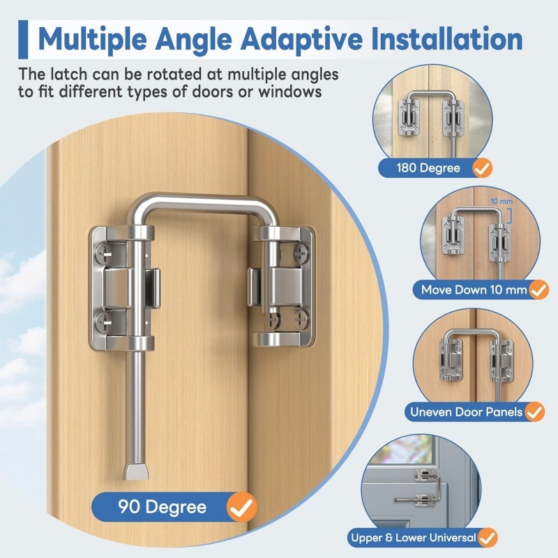 U Shape Patio Sliding Door Loo - Smart Garden Gate Lock 评论和价格