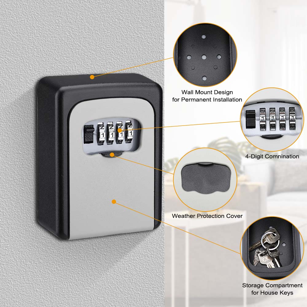 Password Lock Storage Box Meta - Smart Garden Gate Lock 评论和价格