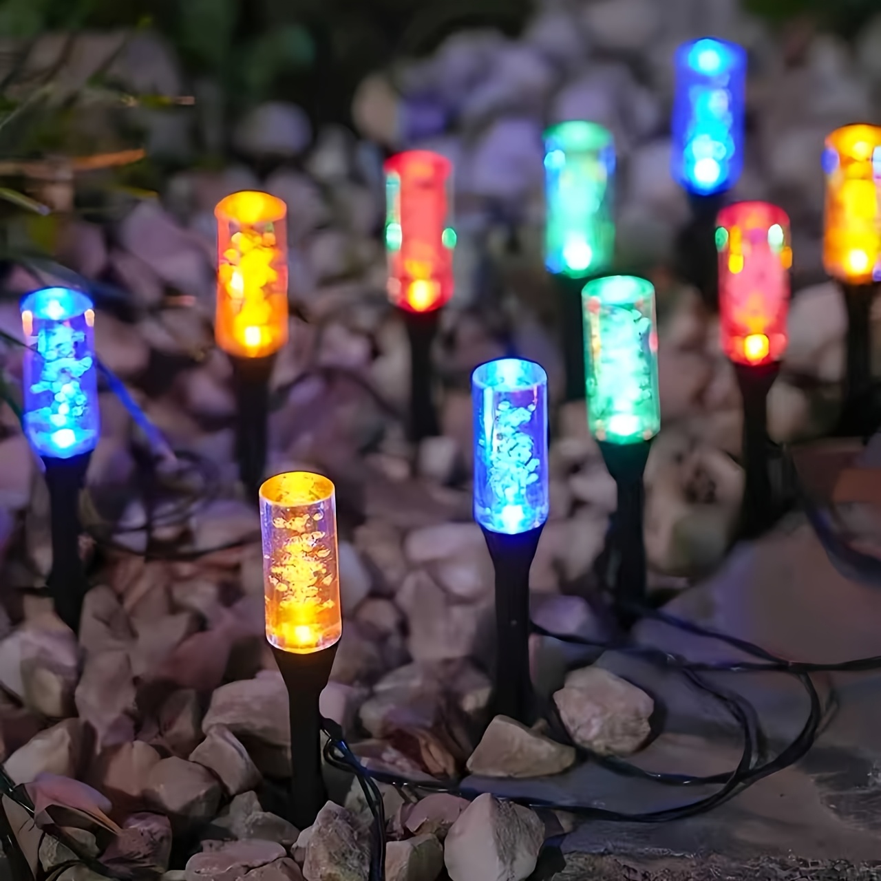 Solar Bubble Tube Solar Pathwa - Smart Garden Light Camera 评论和价格